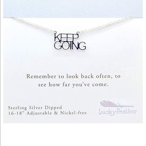 🆕 Lucky Feather Sterling Silver Dipped Necklace